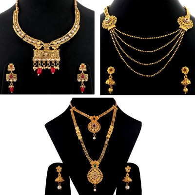 SILVER SHINE Alloy Gold-plated Gold Jewellery Set(Pack of 1)