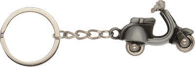 Relicon Grey Scooter Shape (Design-1) Metal Keychain for Car Bike Men Women Keyring Key Chain