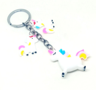 Arkanum ARK1002 3 Cute Sleeping Unicorn Rubber Keyring keychain Key Chain