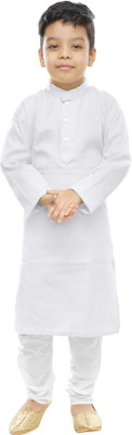 Reyansh Boys Casual, Festive & Party, Formal, Wedding Kurta and Pyjama Set(White Pack of 1)