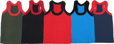 Jingo Vest For Boys Cotton Blend(Multicolor, Pack of 5)
