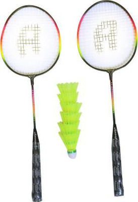 labh traders kids junior 1 pair badminton racket with 6 shutlecocke Badminton Kit