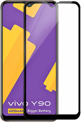 TINGTONG Edge To Edge Tempered Glass for Vivo Y90(Pack of 1)