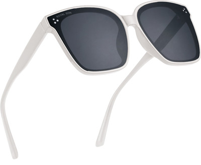ROYAL SON Over-sized Sunglasses(Black, Clear)