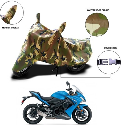 MSR STORE Waterproof Two Wheeler Cover for Suzuki(GSX, Green)