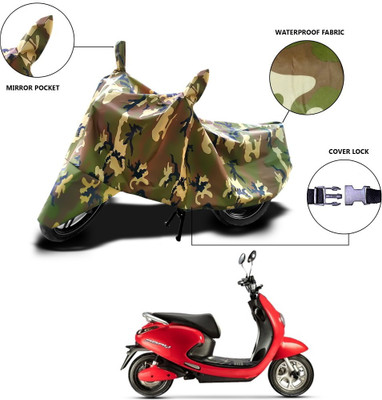 Shelterhub Enterprises Waterproof Two Wheeler Cover for Evolet(Green)