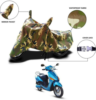 MSR STORE Waterproof Two Wheeler Cover for Hero(Electric Optima, Green)