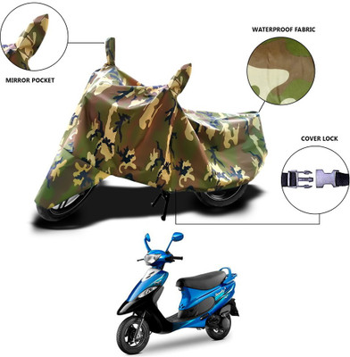 MSR STORE Waterproof Two Wheeler Cover for TVS(Scooty Pep+, Green)