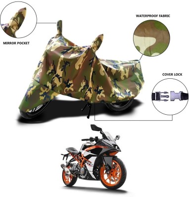 MSR STORE Waterproof Two Wheeler Cover for KTM(RC 390, Green)