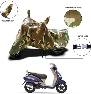 MSR STORE Waterproof Two Wheeler Cover for TVS(Jupiter, Green)