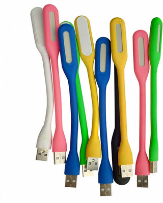 PickTheDeal Flexible Portable Bendable Lamp USB LED Light - Combo of 10 Flexible LED 10pic USB Cable(Multicolor)