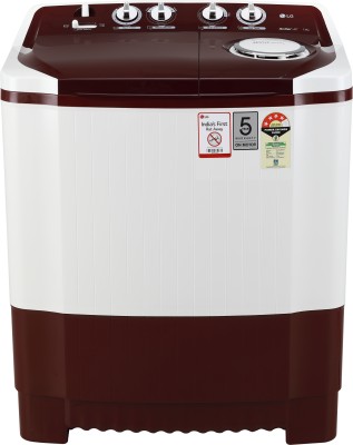 LG 7 kg 4 Star Rating Semi Automatic Top Load White, Maroon(P7010RRAY) (LG)  Buy Online