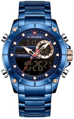 NAVIFORCE NF9163-Blue Analog-Digital Watch  - For Men