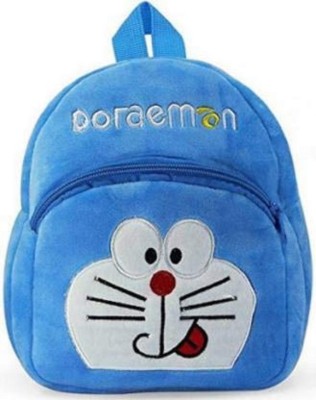 AK INTER Soft Material Doraemon School Bag For Kids Plush Backpack Cartoon Toy 10 L Backpack(Blue)
