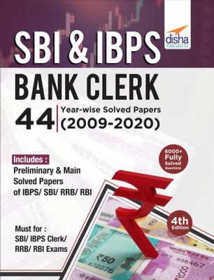 Sbi & Ibps Bank Clerk 44 Year-Wise Solved Papers (2009-20)(English, Paperback, unknown)