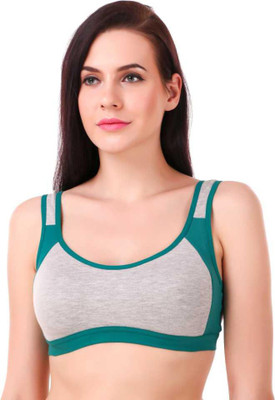 Zed Women Sports Non Padded Bra(Green)