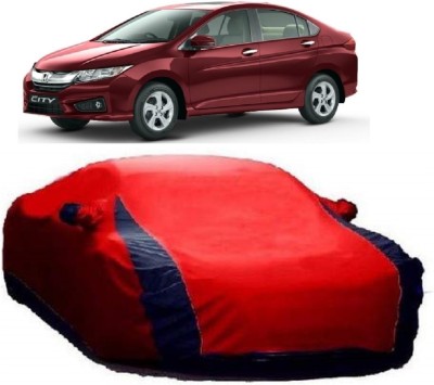 Genipap Car Cover For Honda City i-Dtec (With Mirror Pockets)(Red)