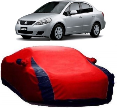 Genipap Car Cover For Maruti Suzuki SX4 (With Mirror Pockets)(Red)