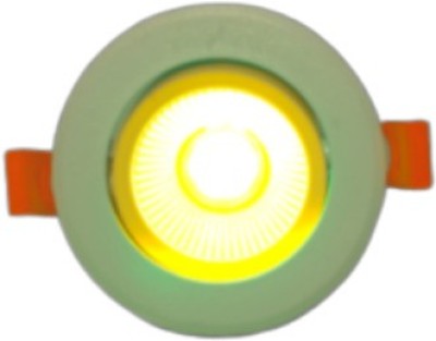 D'Mak 6 Watt Round LED COB Warm White Focus Light for (Set 1) POP/ Recessed Ceiling Lamp(Yellow, White)