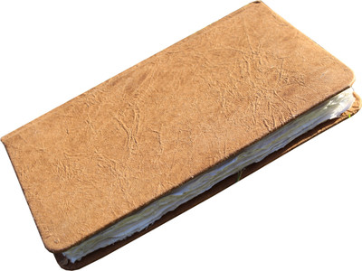 GOONJ CREATIONS Uncut Handmade Pages Journal Assorted Journal Unruled 52 Pages(Brown)