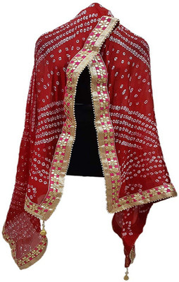 KRISTI COLLECTION Art Silk Printed, Embroidered Women Dupatta