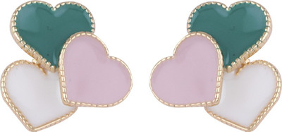 SILVER SHINE SILVER SHINE Delicated Charm Heart Shape Studs earring Alloy Stud Earring