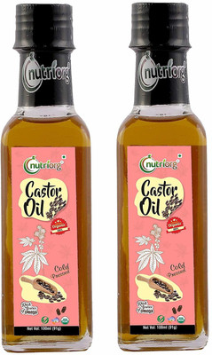 Nutriorg Castor Oil Castor Oil Glass Bottle(2 x 50 ml)