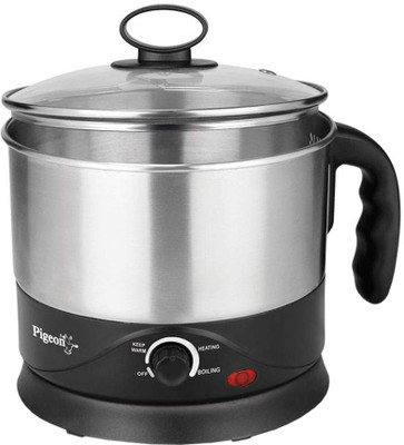 Pigeon 14431 Electric Kettle (1.2 L, Silver, Black)