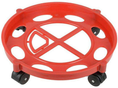 Analog Kitchenware Plastic Gas Trolly / Cylinder Trolly Gas Cylinder Trolley(Red)