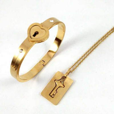 ruby collection Stainless Steel Brass Gold Jewellery Set(Pack of 1)