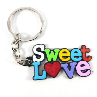 Isk Sweet Love metal multi color keychain Key Chain