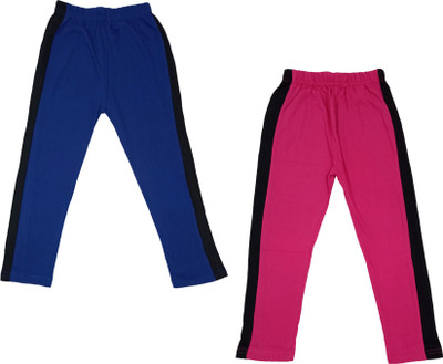 Indistar Capri For Girls Casual Solid Cotton Blend(Multicolor Pack of 2)