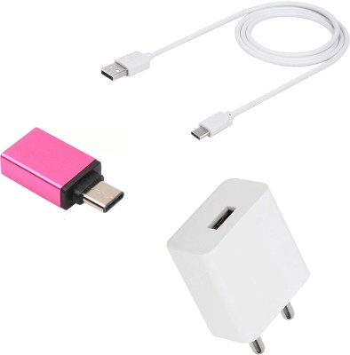 SARVIN Wall Charger Accessory Combo for OPPO Reno 2Z(White, Pink)
