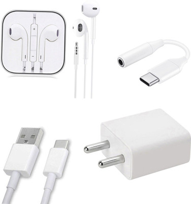SARVIN Wall Charger Accessory Combo for Realme X(White)