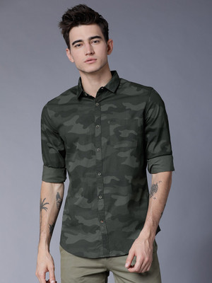 Printed military shirts for men