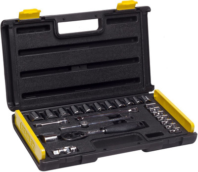 STANLEY 1-89-035 3/8'' SQ. Drive 6 Point Metric Socket Set Socket Set(Pack of 1)