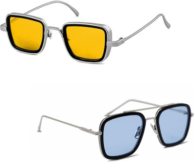 Aantic Rectangular Sunglasses(For Men, Blue)
