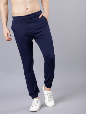 HIGHLANDER Slim Fit Men Dark Blue Trousers