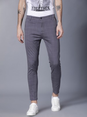 HIGHLANDER Slim Fit Men Grey Trousers