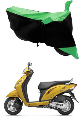 Autoaces Two Wheeler Cover for Honda(Activa i, Black, Green)
