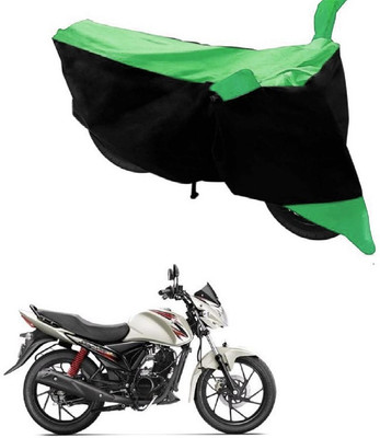 Autoaces Two Wheeler Cover for Suzuki(Sling Shot Plus, Black, Green)