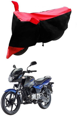 Autoaces Two Wheeler Cover for Bajaj(Pulsar 150 DTS-i, Black, Red)