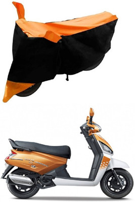 Autoaces Two Wheeler Cover for Mahindra(Gusto, Black, Orange)