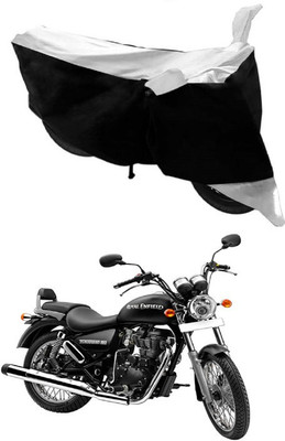 Autoaces Two Wheeler Cover for Royal Enfield(Thunderbird 350, Black, Silver)