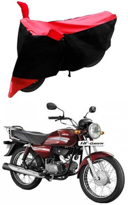 Autoaces Two Wheeler Cover for Hero(HF Dawn, Black, Red)