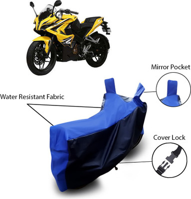SEBONGO Two Wheeler Cover for Bajaj(Pulsar 200 NS DTS-i, Blue)