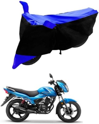 Autoaces Two Wheeler Cover for TVS(Victor New, Black, Blue)