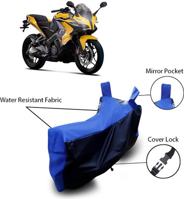 SEBONGO Two Wheeler Cover for Bajaj(Pulsar, Blue)