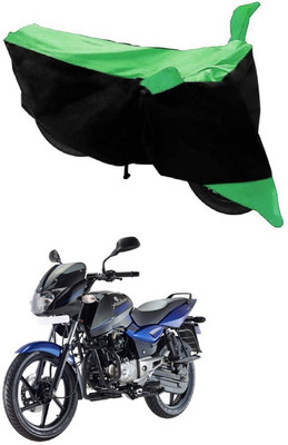 Autoaces Two Wheeler Cover for Bajaj(Pulsar 150 DTS-i, Black, Green)