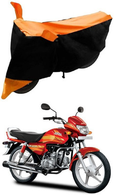 Autoaces Two Wheeler Cover for Hero(CD deluxe, Black, Orange)